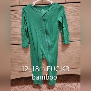 Kytebaby zipper romper - fern